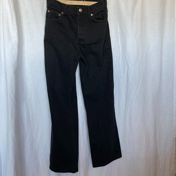 Zara 90s full length wide leg black jeans - Picture 2 of 5